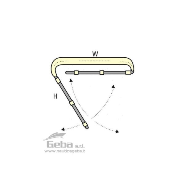 Capottine tendalini sole acqua a 3 archi con telaio in Alluminio laccato bianco e tessuto in Poliestere 100% spalmato PVC. Tubi da 20mm.