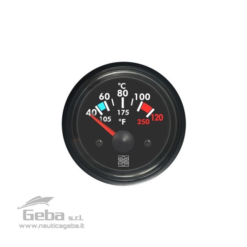 Termometro 40-120°C taratura Veglia 12V illuminazione bianca Termometro 40-120°C taratura Veglia 12V illuminazione bianca