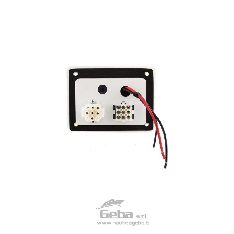 Faro doppio orientabile con pannello di controllo cablato impermeabile. Corpo stagno con 2 bulbi alogeni stagni da 55W. 2 fasci di luce: 1°) diffuso 2°) profondo.
Dimensioni: L220 x Largh.257 x H210 mm.
Comando wireless opzionale con ricevitore e trasmettitore plug and play fino a 35 m. Se installato, sostituisce il pannello controllo cablato. Per mantenere entrambi, è necessario acquistare il pannello doppia stazione. FARO EL-MARINE DOUBLE EYE centralina