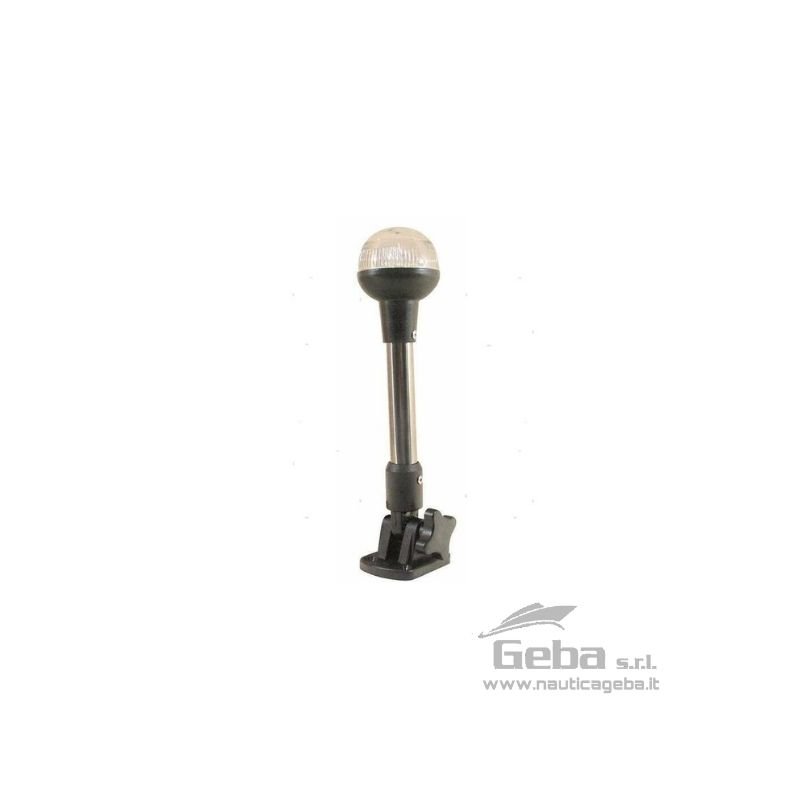 Fanale 360° su asta pieghevole con base piana.
Per imbarcazioni fino a 12 metri. Fanale 360° su asta pieghevole con base piana. Per imbarcazioni fino a 12 metri.