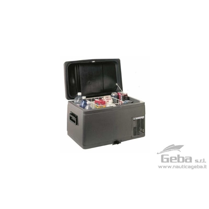Frigo/Freezer portatile con compressore Danfoss bitensione 12/24V.
Temperatura interna regolabile tra +10° e -10°C. Consumo 43W. FrigoFreezer barca portatile con compressore Danfoss 12 24V