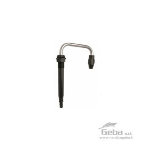 Rubinetto girevole con canna retrattile e chiusura.
