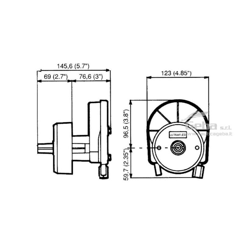 scheda tecnica montaggio timoneria t67 Ultraflex per motori fuoribordo per cavi M58 da barca nautica sistemi guida