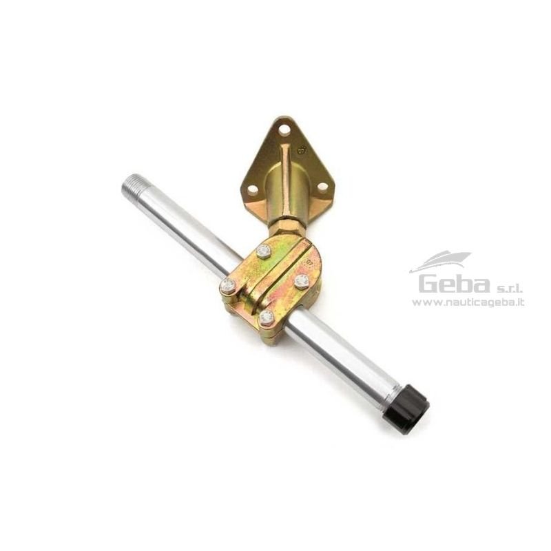 Staffa con snodo S39 Ultraflex di poppa realizzata in alluminio e acciaio Inox per controllo cavi timoneria della barca nautica. staffa S39 Ultraflex di poppa snodata in alluminio inox per cavo timoneria barca nautica