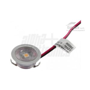 Faretto Led da incasso - 0,3W - 12V - Bianco caldo