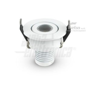 Faretto Led da incasso rotondo - 2W - 500mA - Bianco - Bianco naturale 4000K