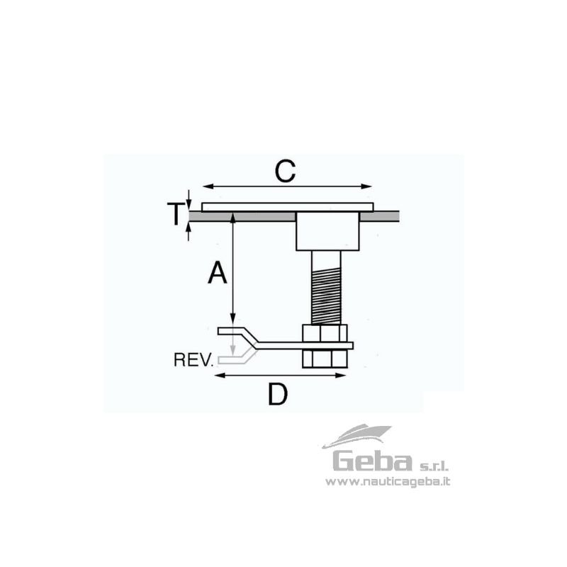 Chiusura a compressione compatta tonda in Acciaio Inox con tavella regolabile.
Piastra a vista con fori vite nascosti dalla maniglia, montaggio con viti dall'esterno.
Per aprire e chiudere paglioli e boccaporti.
La tavella può essere montata in posizione normale oppure girata (Rev) per coprire tutti gli spessori (A) richiesti. Chiusura a compressione compatta tonda in Acciaio Inox con tavella regolabile. Piastra a vista con fori vite nascosti dalla maniglia, montaggio con viti dall'esterno. Per aprire e chiudere paglioli e boccaporti. La tavella può essere montata in posizione normale oppure girata (Rev) per coprire tutti gli spessori (A) richiesti.