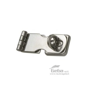 Chiusura porta lucchetto a ribalta con occhiello girevole in Acciaio Inox.