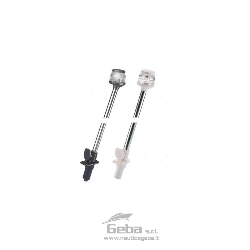 Fanali 360° su asta in Acciaio Inox con base a incasso.
Per imbarcazioni fino a 12 metri. FANALE (R.I.NA.) SU ASTA ESTRAIBILE 12M