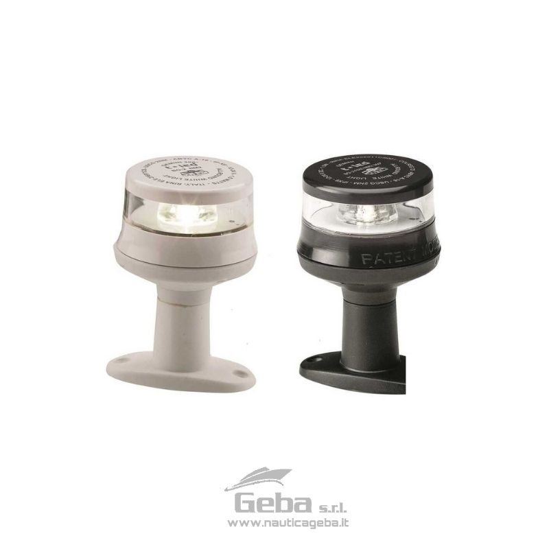Fanali di testa albero 360° LED 12/24V con base stretta per montaggio su piano.
Protezione IP56. H110mm.
FANALI TESTA ALBERO LED THIN (R.I.NA.) 20M