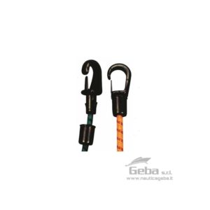 Gancetto Autobloccante in Nylon Nero per elastici.