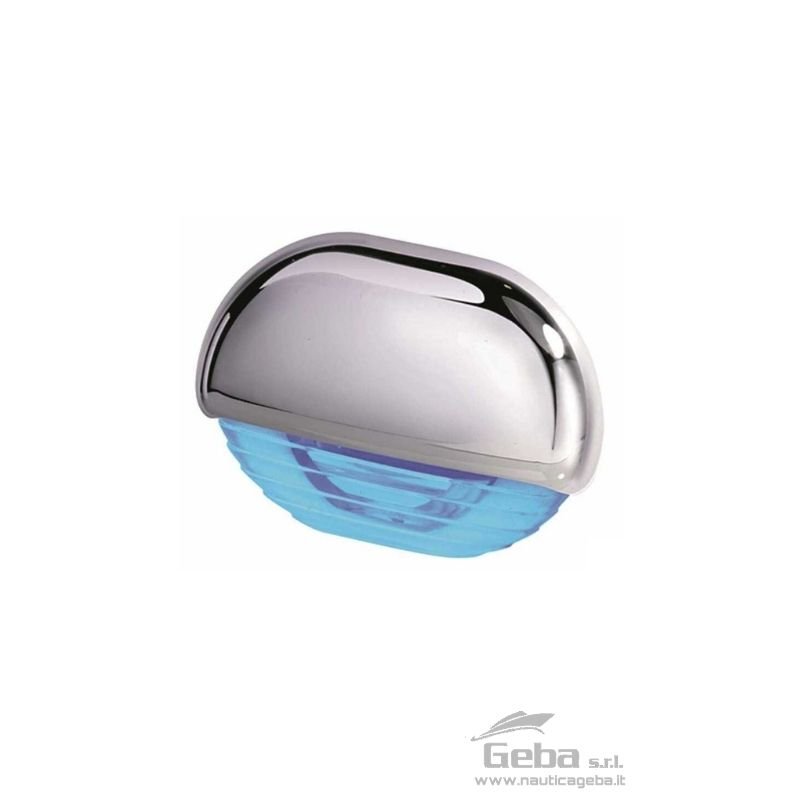 Luce di cortesia Hella Easy Fit completamente stagna IP67 per installazioni esterne ed interne. Angolo di illuminazione a 30° ideale per gradini, scale, gavoni, passaggi, attrezzature, segnali e interruttori. Cassa in polimero antiurto cromato resistente raggi UV, lenti in acrilico anti-shock e componenti antivibrazione sigillati resistenti alla corrosione. Precablate con 10 cm di cavo marino. Consumo ridotto 0,5W con luce naturale 5000 K°. Luce di cortesia Hella Easy Fit hella marine blu