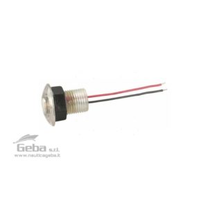 Luce di cortesia LED a incasso con corpo in Plastica trasparente. Luce intensa, minimi consumi e massima durata. Luce bianca fredda 6000 K°.