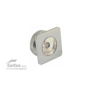 Luci di cortesia LED a incasso con corpo in Ottone Cromato. Luce intensa, minimi consumi e massima durata.
