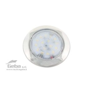 Plafoniere LED 12V a basso profilo in Acciaio Inox. Consumo ridotto e massima durata. Luce bianca calda 3500 K°.