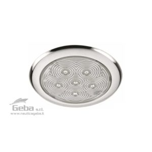 Plafoniere LED 12V a basso profilo in Acciaio Inox. Consumo ridotto e massima durata. Luce bianca calda 3000 K°.