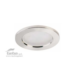 Spot LED ad incasso per esterni ed interni con cornice e viti in Acciaio Inox 316. Voltaggio universale 1224V - 2,5W. Protezione IP65.