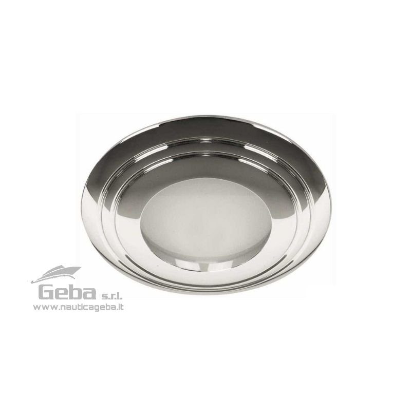 Spot LED ad incasso per interni con cornice in Ottone Cromato e viti in Acciaio Inox.
Voltaggio universale 1224V - 2,5W. Protezione IP43. Spot LED ad incasso per interni con cornice in Ottone Cromato e viti in Acciaio Inox. Voltaggio universale 1224V - 2,5W. Protezione IP43.