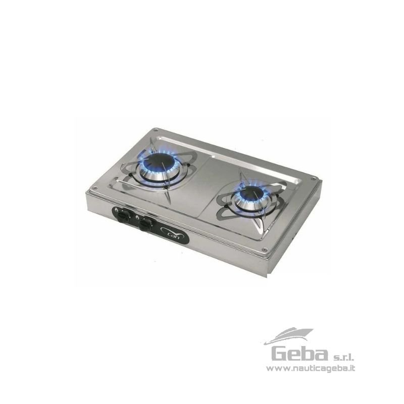 Fornelli in Acciaio Inox con termosicurezze. FORNELLO 2 FUOCHI HOTTY2