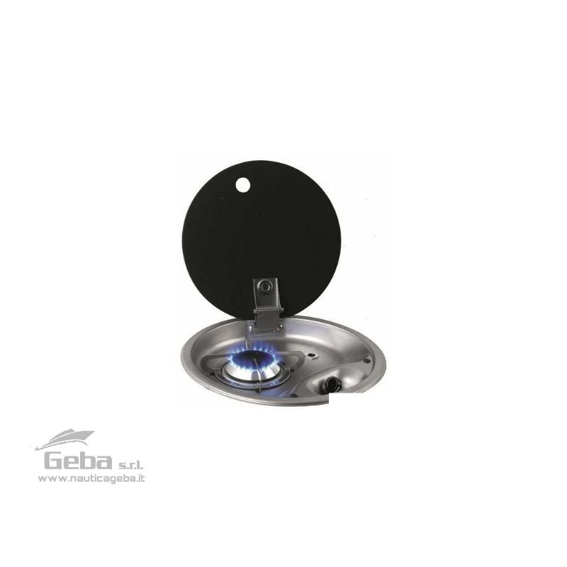Fornelli a incasso in Acciaio Inox completi con termosicurezza e coperchio in Vetro Temperato. Fornelli a incasso in Acciaio Inox completi con termosicurezza e coperchio in Vetro Temperato. tondo rotondo