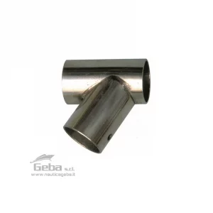 Giunto T 60° in Acciaio Inox stampato.