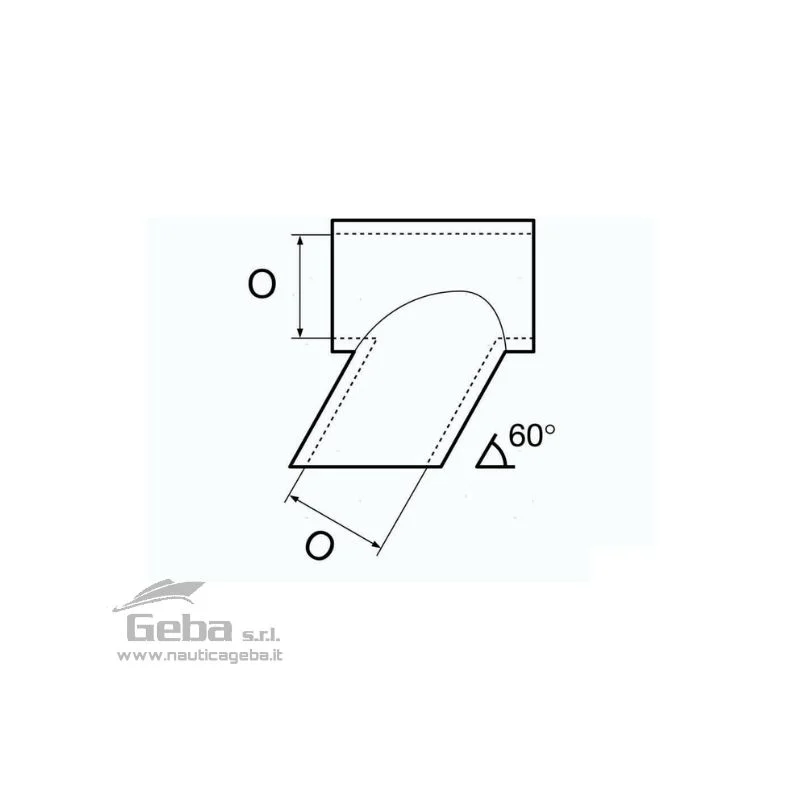 Giunto T aperto 60° in Acciaio Inox stampato Giunto T aperto 60° in Acciaio Inox stampato