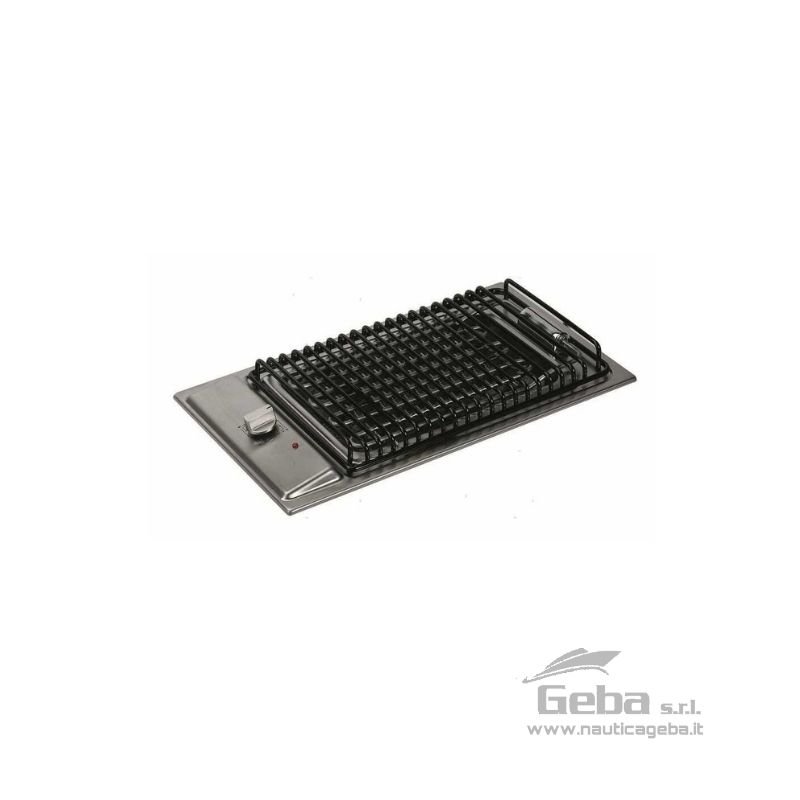 Piano cottura ad incasso in Acciaio Inox con barbeque elettrico da 2400 Watt - 220V. PIANO BARBEQUE ELETTRICO PB1327