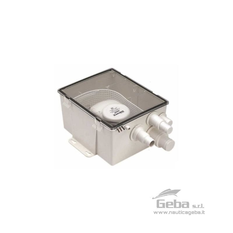 Pozzetto raccolta acque grigie e scarico doccia Attwood completo di pompa automatica di scarico, coperchio con guarnizione a tenuta stagna, sfiato d'aria e bocca di scarico da 3/4"(20 mm).
Tre bocchette di aspirazione:
3/4"(20 mm)
3/4" - 1" (20 - 25 mm)
1 1/8" - 1 1/2" (30 - 38 mm) POZZETTO RACCOLTA ACQUE GRIGIE ATTWOOD