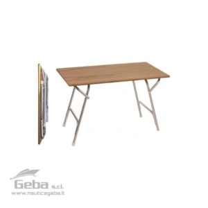 Scaletta inox/legno 5 gradini Osculati 49.566.05 / 4956605  Scalette e  passerelle, Scalette pieghevoli e telescopiche Osculati