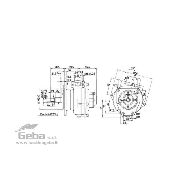 Pompa di rafreddamento per motori Aifo 828 - 821. Pompa di rafreddamento per motori Aifo 828 - 821.