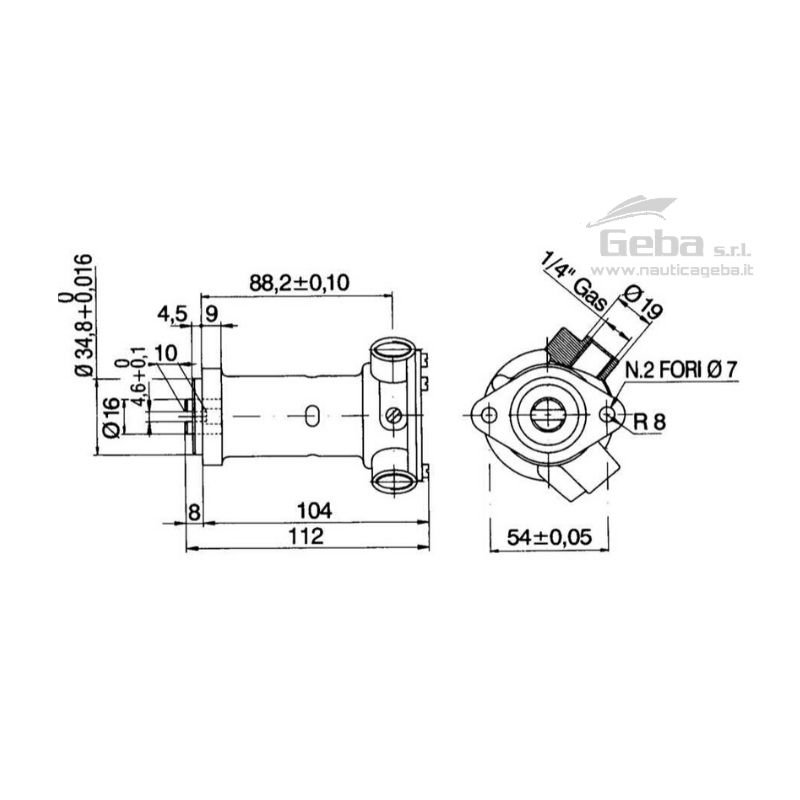 scheda tecnica montaggio pompa flangiata ancor st 103 raffreddamento motori marini Onan MD