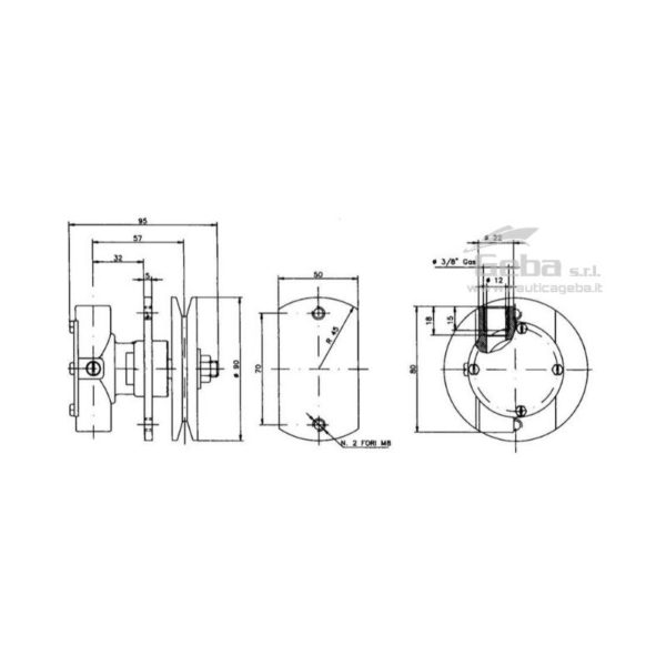 scheda tecnica montaggio pompa flangiata ancor st 112 raffreddamento motori marini Yanmar 2GM20 F - 3GM30 F