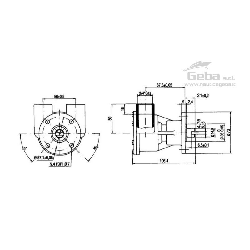 scheda tecnica montaggio pompa flangiata ancor st 142 raffreddamento motori marini Volvo Penta AQ-BB e Deutz