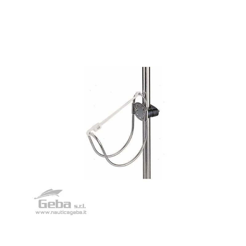 Supporto in Acciaio Inossidabile per salvagente anulare.
Attacco a parete e a tubo da ø 22<>25mm. Supporto per salvagente anulare inox