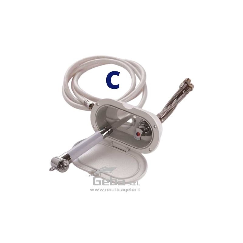 Kit doccia SM-O barca completo di miscelatore doccetta e tubo - Nautica Geba Kit doccia SM-O barca completo di miscelatore doccetta e tubo - Nautica Geba 4