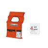 Kit giubbotti salvataggio 100N, cinture salvataggio per barca 4 pezzi