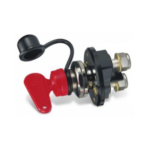 Interruttore-staccabatterie-140A-plastica-nera-e-ottone-cromato
