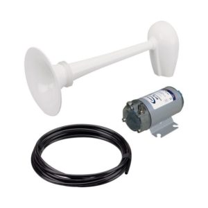 Avvisatore-sonoro-omologato-PW2-BB-fischio-bianco-12-20-m-ø-200-mm-con-compressore