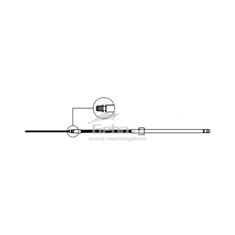 Cavo M58 per timoneria Ultraflex T67 compatibile con timoneria C230/231 Morse e Compac T Teleflex - 805 TX per barca nautica. Cavo M58 per timoneria Ultraflex T67 per barca vela nautica