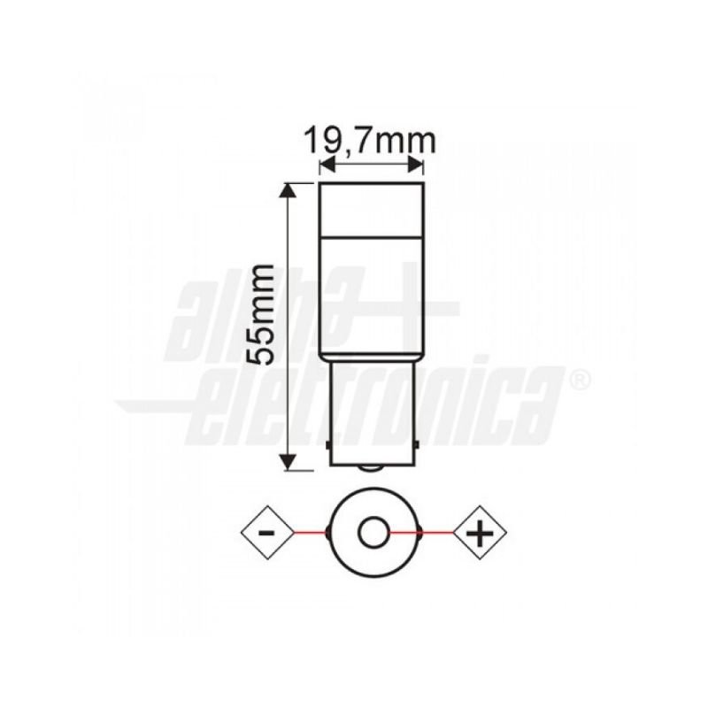 Lampadina-a-Led-BA15S-2,2W-10-30Vdc-Bianco-freddo
