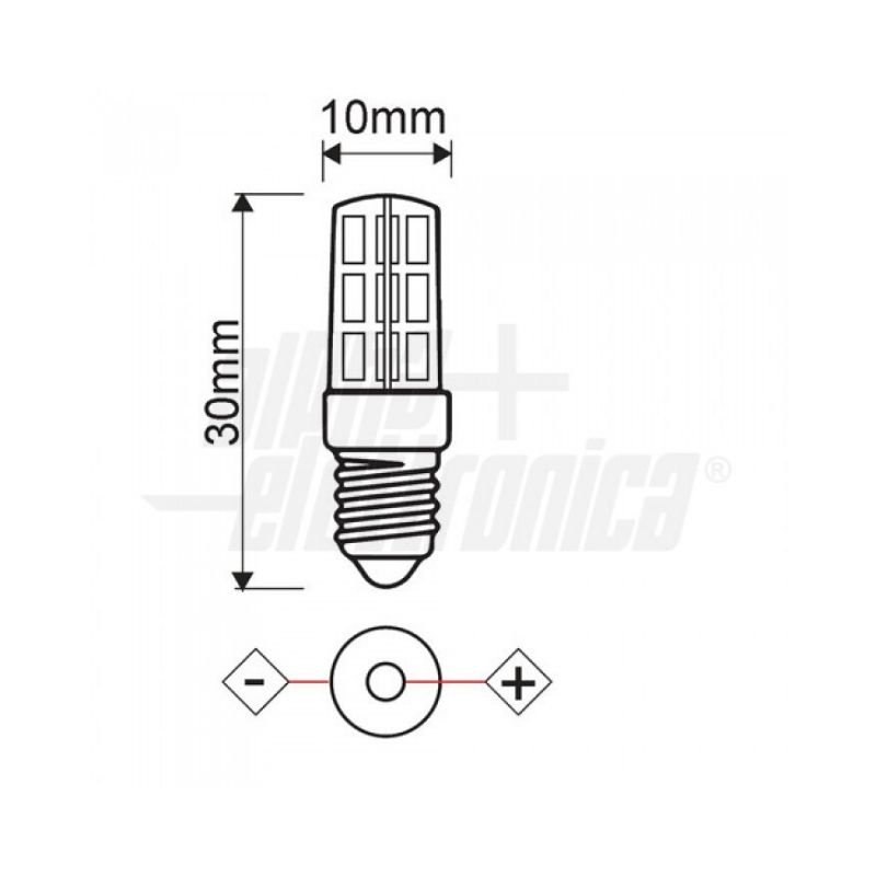 Lampadina-a-Led-E10-1,5W-12Vac-dc-Bianco-freddo