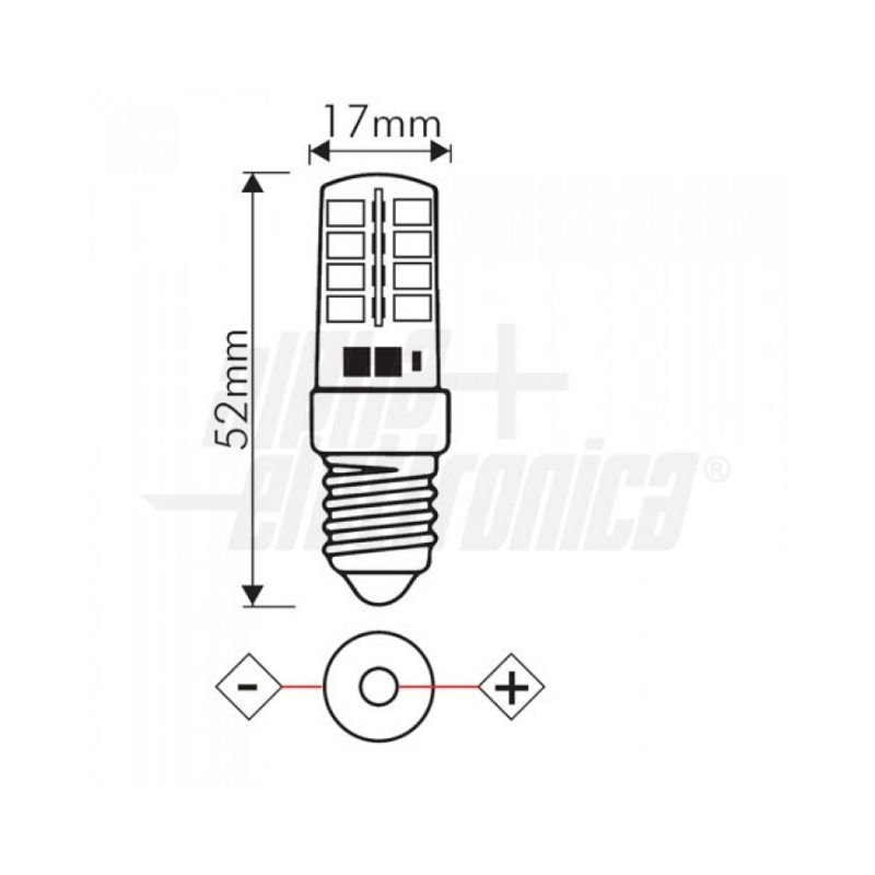 Lampadina-a-Led-E14-3W-24Vdc-Bianco-caldo