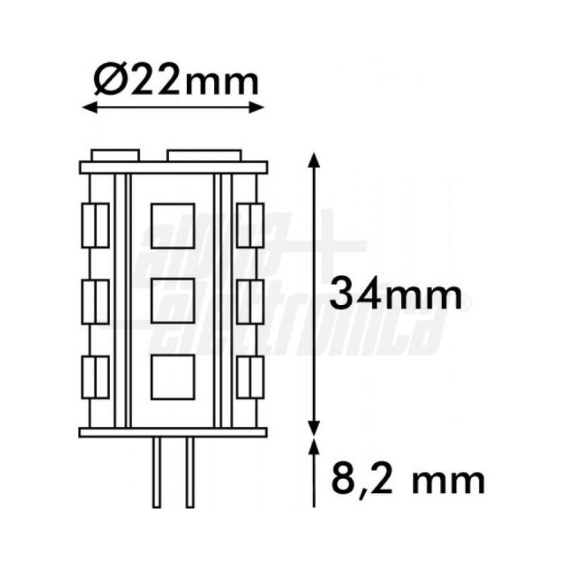 Lampadina-a-Led-G4-3W-12Vac-dc-Bianco-caldo