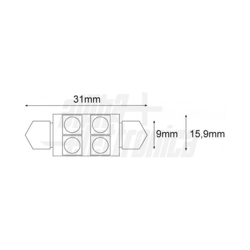 Lampadina-a-Led-SV8,5-0,9W-10-30Vdc-Bianco-freddo