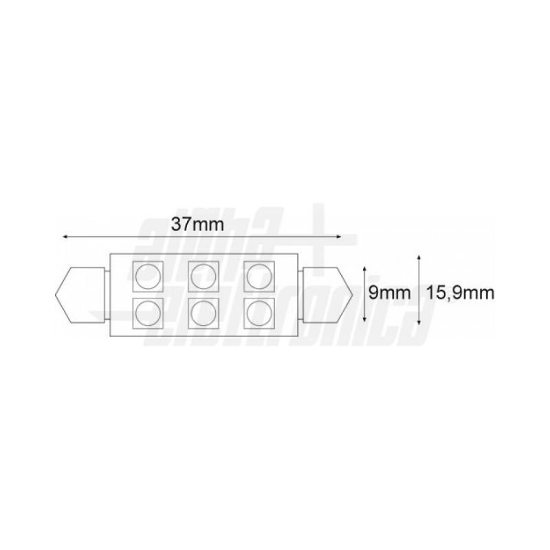 Lampadina-a-Led-a-siluro-SV8,5-1,5W-10-30Vdc-Bianco-freddo