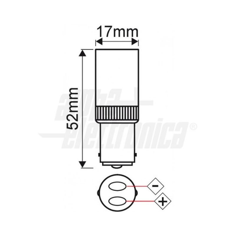 Lampadina-a-Led-attacco-BA15D-3W-10-30Vdc-24Vac-Bianco-naturale