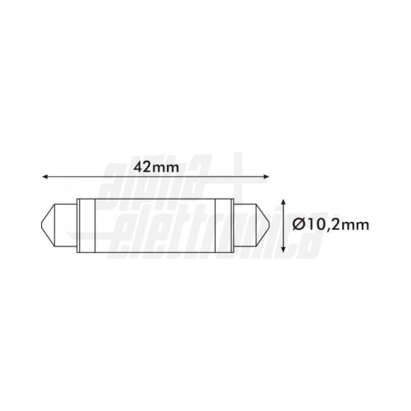 Lampadina-a-Led-nautiche-SV8,5-0,9W-10-30Vdc-Bianco-freddo