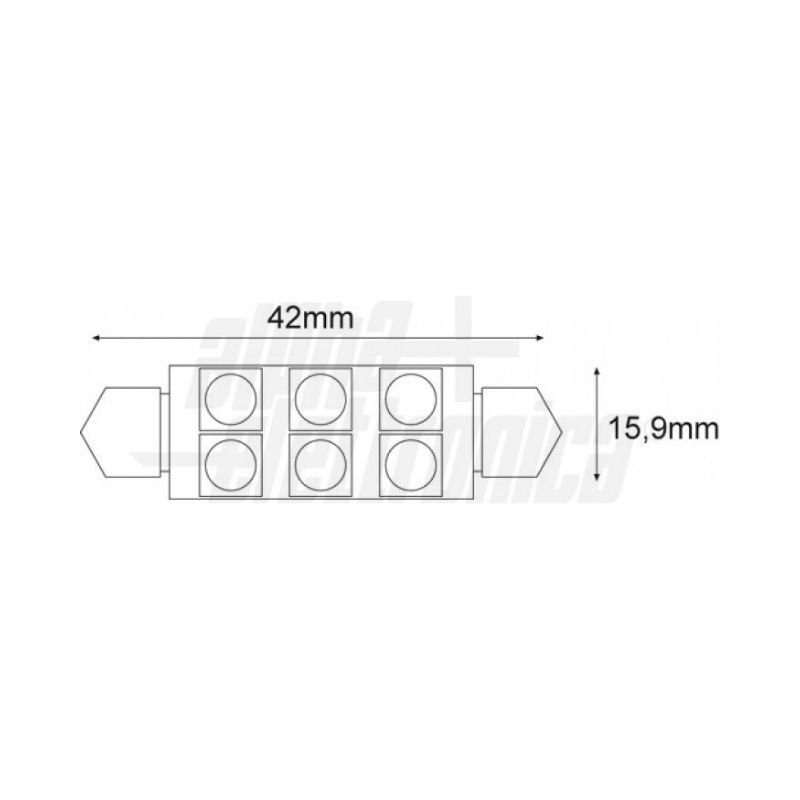 Lampadina-a-Led-siluro-barca-SV8,5-1,5W-10-30Vdc-Bianco-freddo