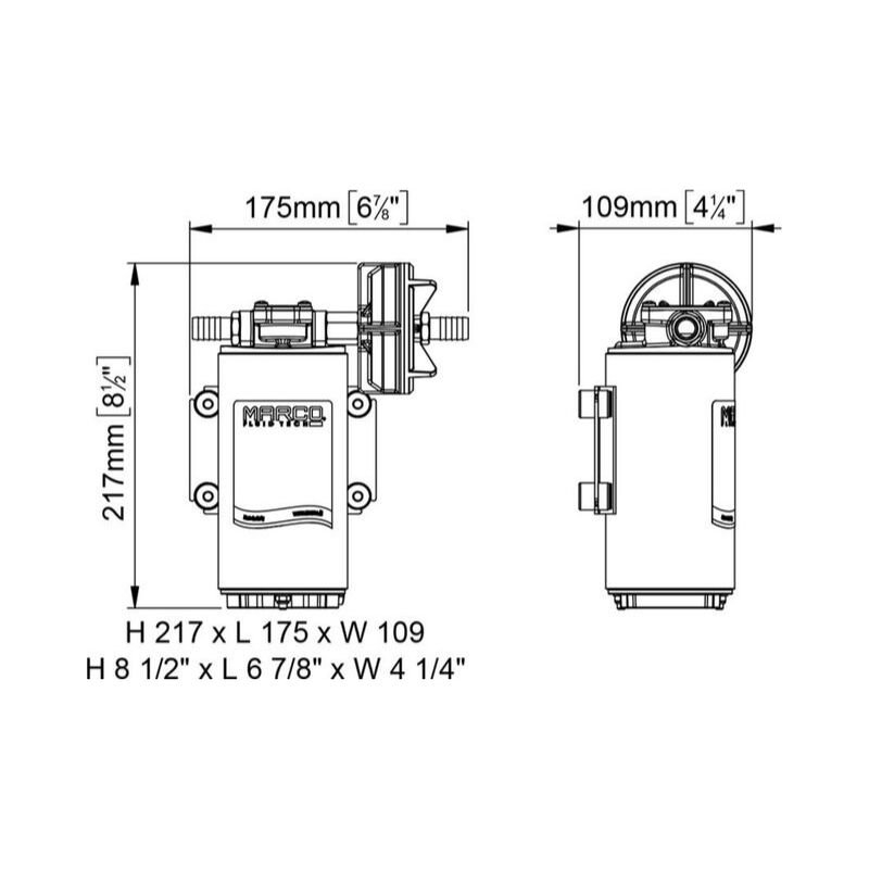 UP10-P-pompa-per-servizi-gravosi-18-l-min-Ingranaggi-PTFE-O-Ring-VITON