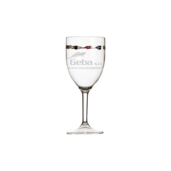 Calice da vino barca Marine Business 6 pezzi decoro regata